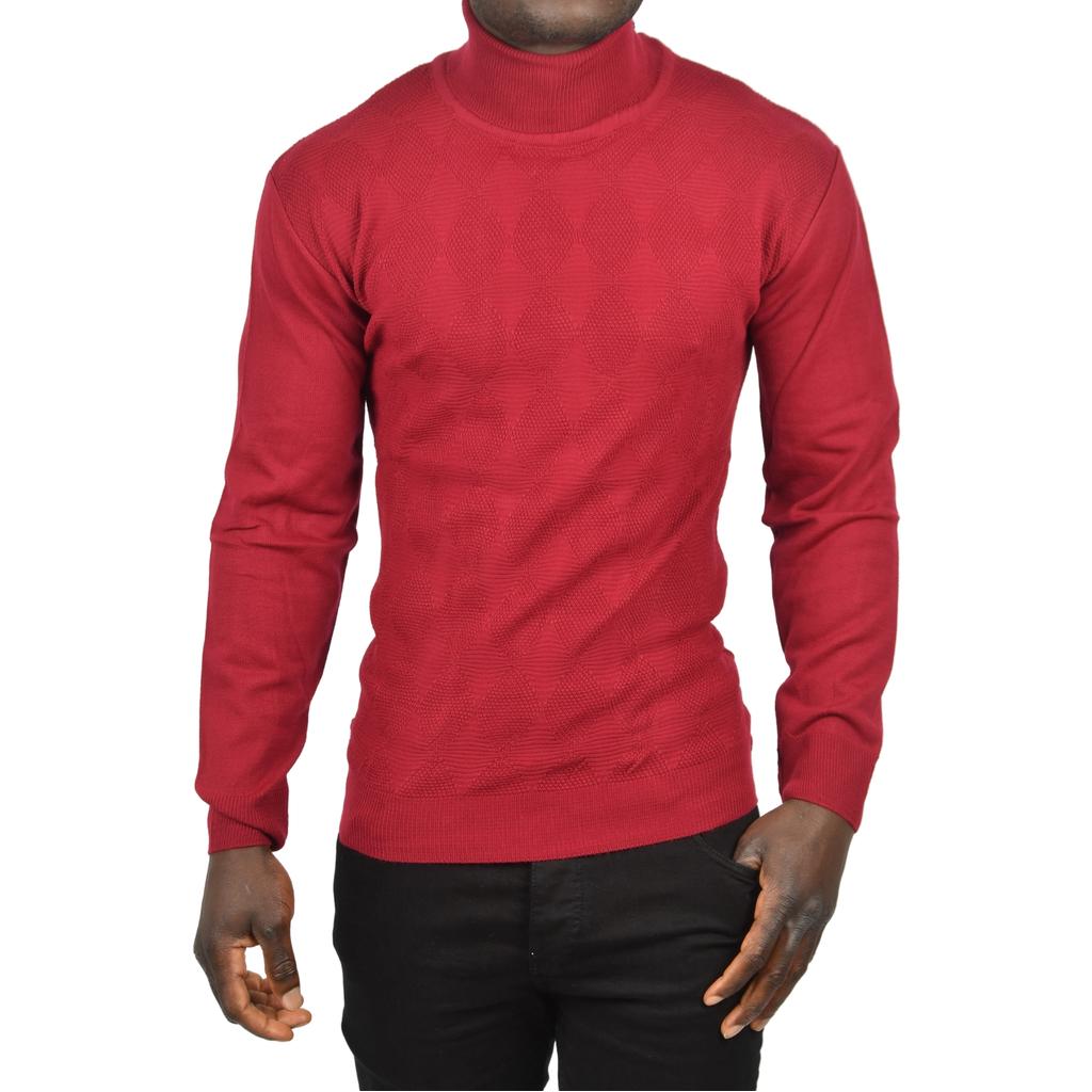 DeepSEA Slim Fit Diamond Patterned Full Turtleneck Knitwear Водолазка свитер 2505507