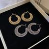 Круглые геометрические серьги-кольца Золото Серебро Женские украшения Модные серьги-кольца для ушей Вечеринка