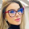 New Anti Blue Light Glasses Fashionable Women Color Blocked Cat Eye Glasses Luxury Decorative Glasses Design