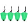4pcs Scupper Plug Kit with Lanyard Flexible Silicone Drain Holes Stopper Bung Universal for Kayaks CanoesGreen
