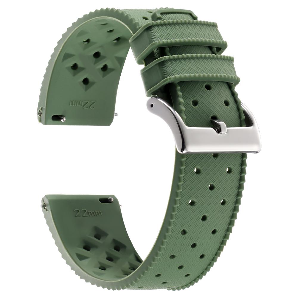 18/20/22mm Tropic Silicone Watch Straps for Seiko for Oris for Omega Quick Release Band Diving Waterproof Sports Rubber Bracelet