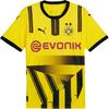 Puma Borussia Dortmund Retro Sports Fashion Logo Letter Crew Neck Short Sleeve Football Shirt Men Tops Black Yellow 77568001