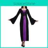 Мистический наряд темного волшебника для ролевой игры для женщин с элегантным фиолетовым дизайном