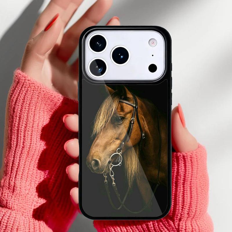 Красивый Чехол для Телефона с Изображением Лошади для iPhone 17 16 15 14 13 Pro Max Задняя Крышка для 12 11 Pro Coque