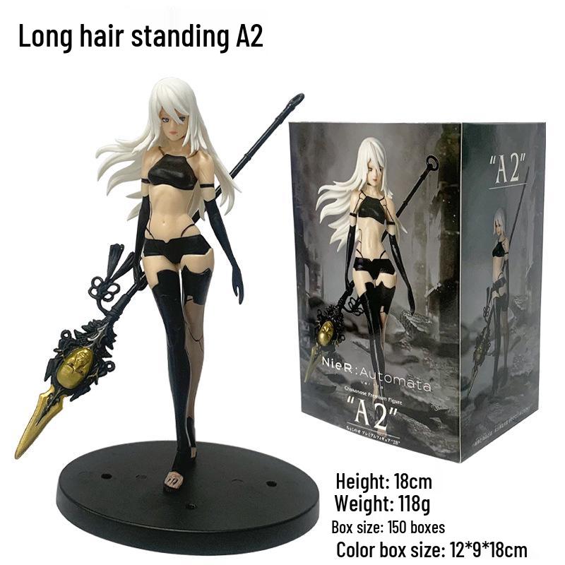 NieR: Automata A2 Long/Short Hair Beautiful Girl Figurine Model