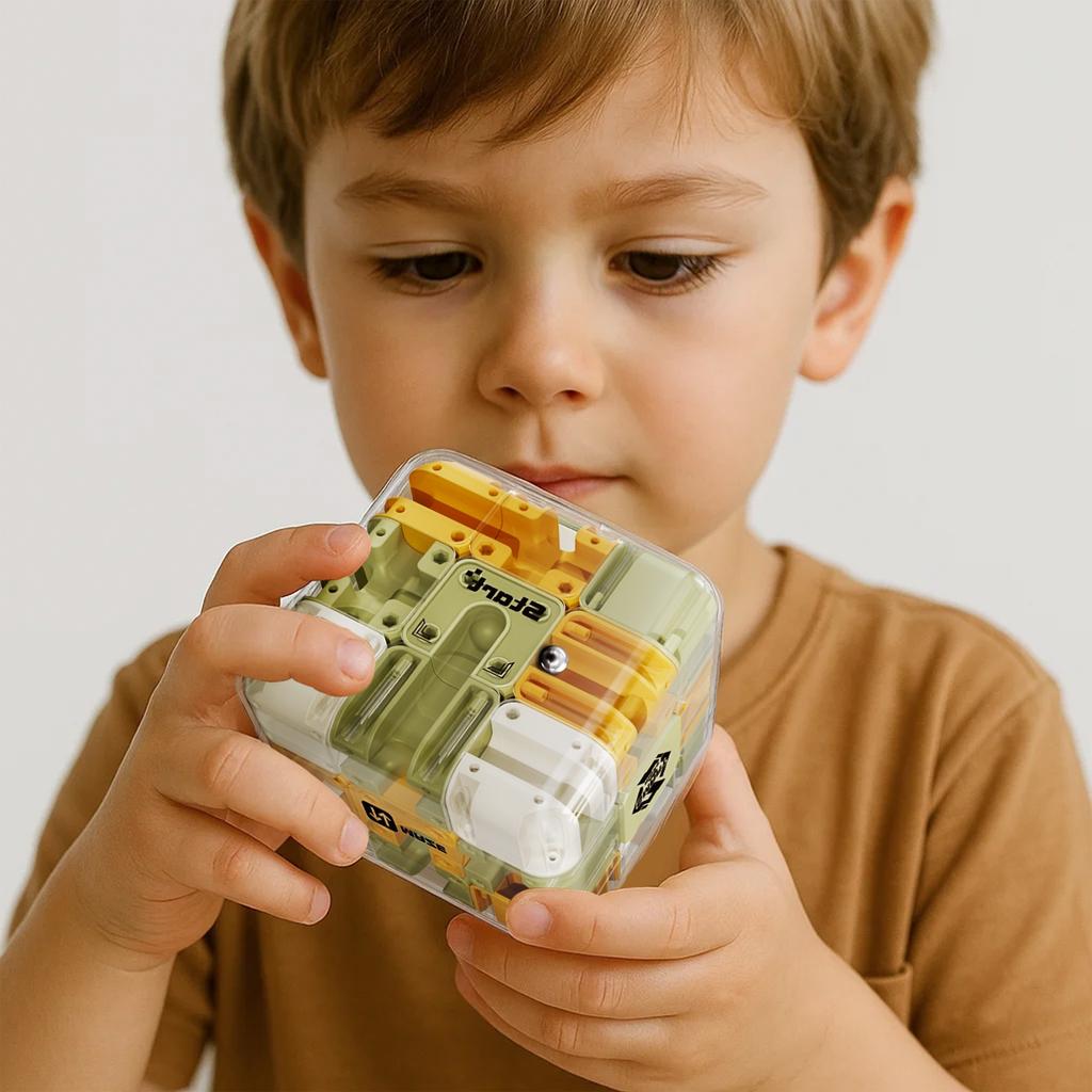 Large Labyrinth 3D Puzzle Maze Cube Engaging Brain Teaser Toy,Handheld Fidget Game for Anxiety Relief,IQ Mind Challenge Puzzle Box