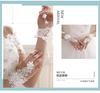 White Short Strap Gloves, Summer Wedding Dress Matching, Fashionable Foreign Style Big Colored Diamonds