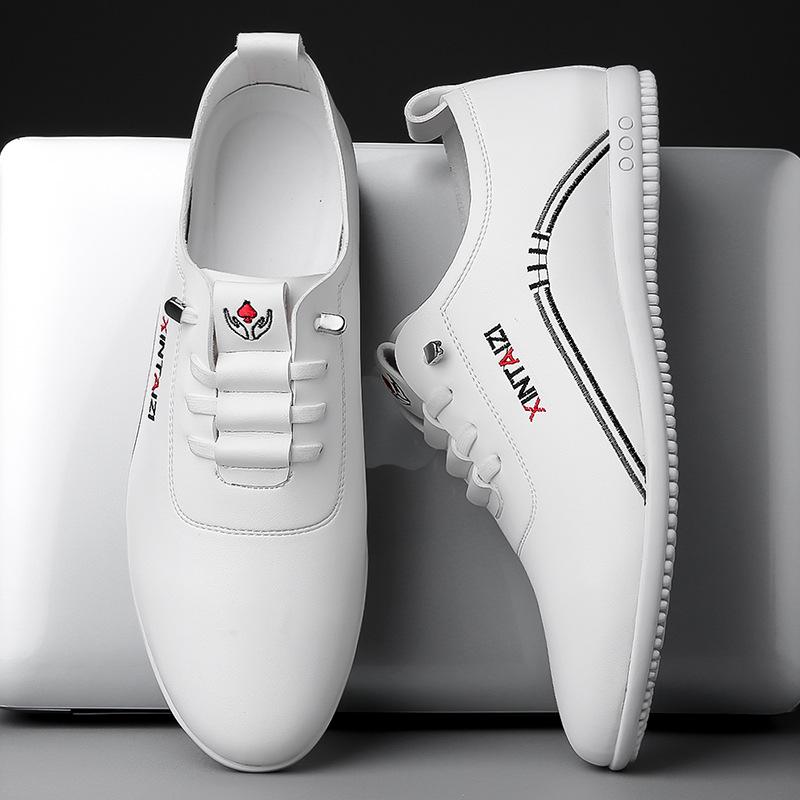 Мода Модная Мужская Обувь из ПУ Кожи Кроссовки из Мягкой Кожи Обувь в Стиле Бизнес-Кэжуал на Мягкой Подошве Легкая Обувь-Бобы Мужские Лоферы