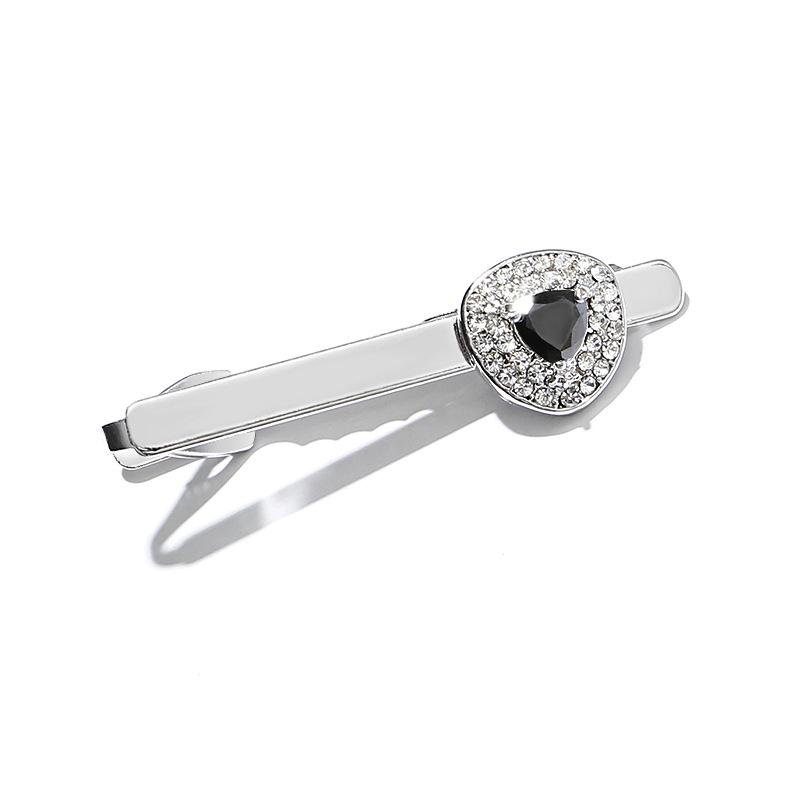 Men's Creative Crystal Zircon Diamond Triangle Tie Clip