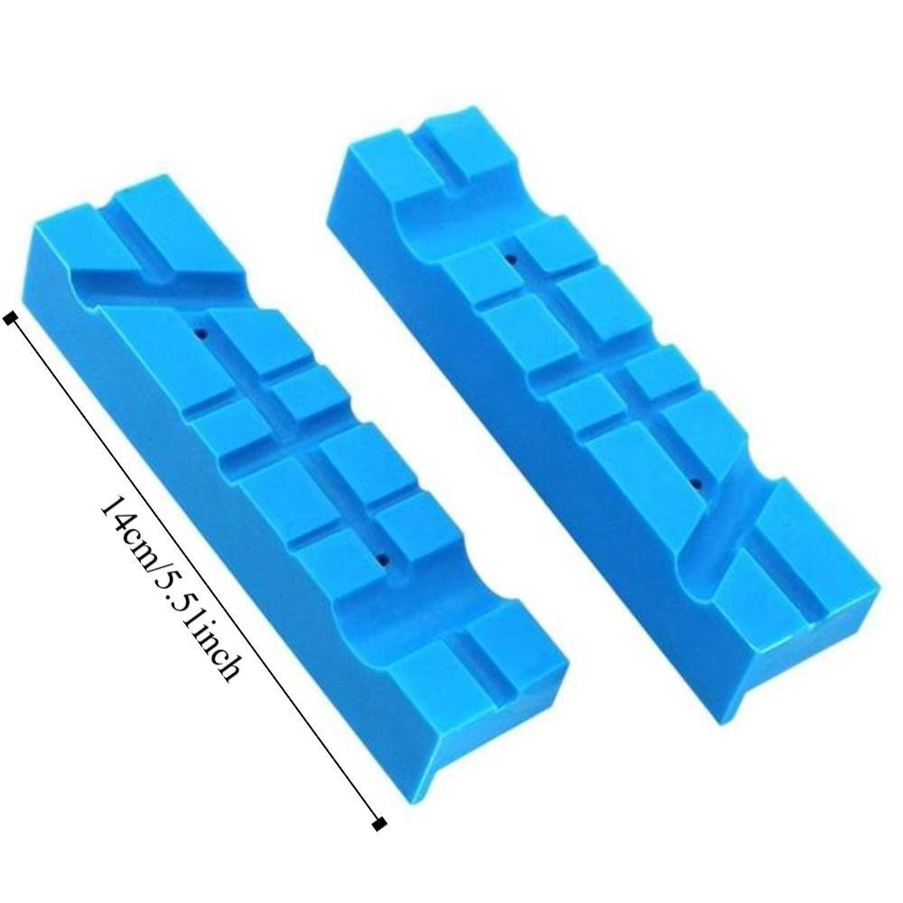 Blue Rubber Vise Jaw Pads Magnetic Vise Protective Jaws Vise Protection Strip Arts And Crafts