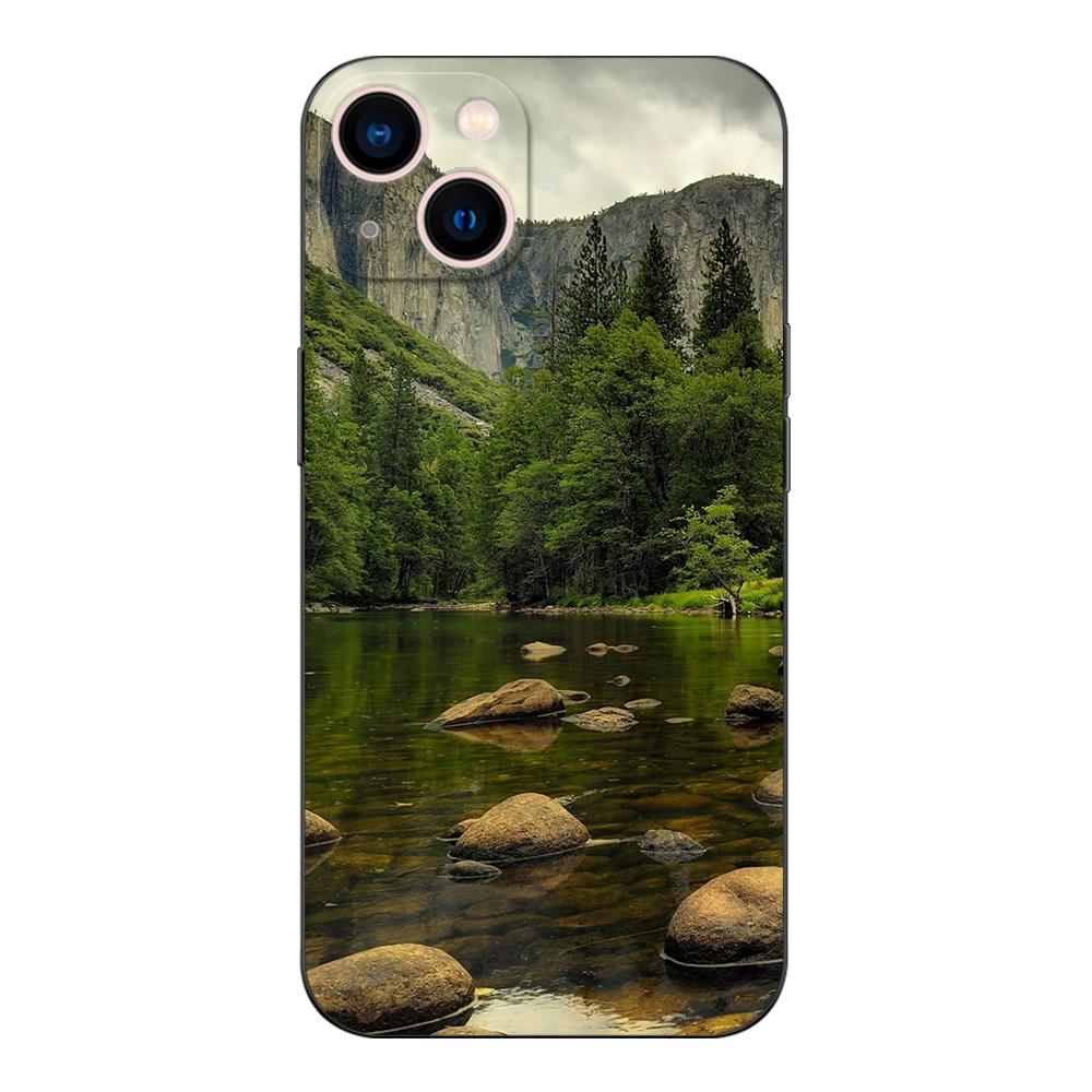 Черный чехол из ТПУ для Realme C2 C3 C12 C15 C35 C30 C31 C20 C21 C21Y C25 C25Y C25S C11 2021 2020 горный природный пейзаж