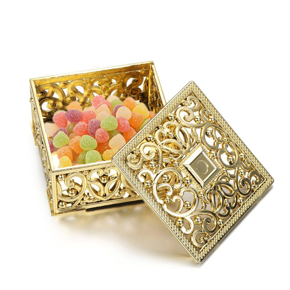 Vintage Souvenir Wedding Candy Box Plastic Transparent Trinket Organizer Jewelry Storage