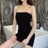 Сексуальное женское платье-футляр черное без рукавов халтер клубная одежда облегающее однотонное мини-платье женские платья летняя одежда для платья