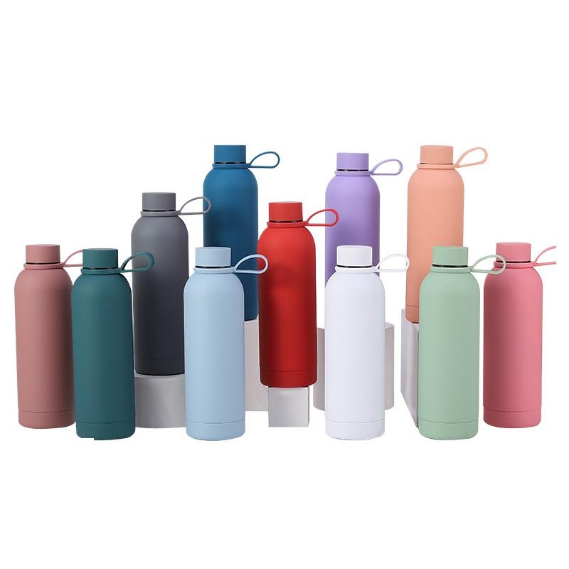 Stainless Steel USA Style Small Mouth Bottle Outdoor Sports Portable Thermos Cup Lifting Ring Water Bottle
