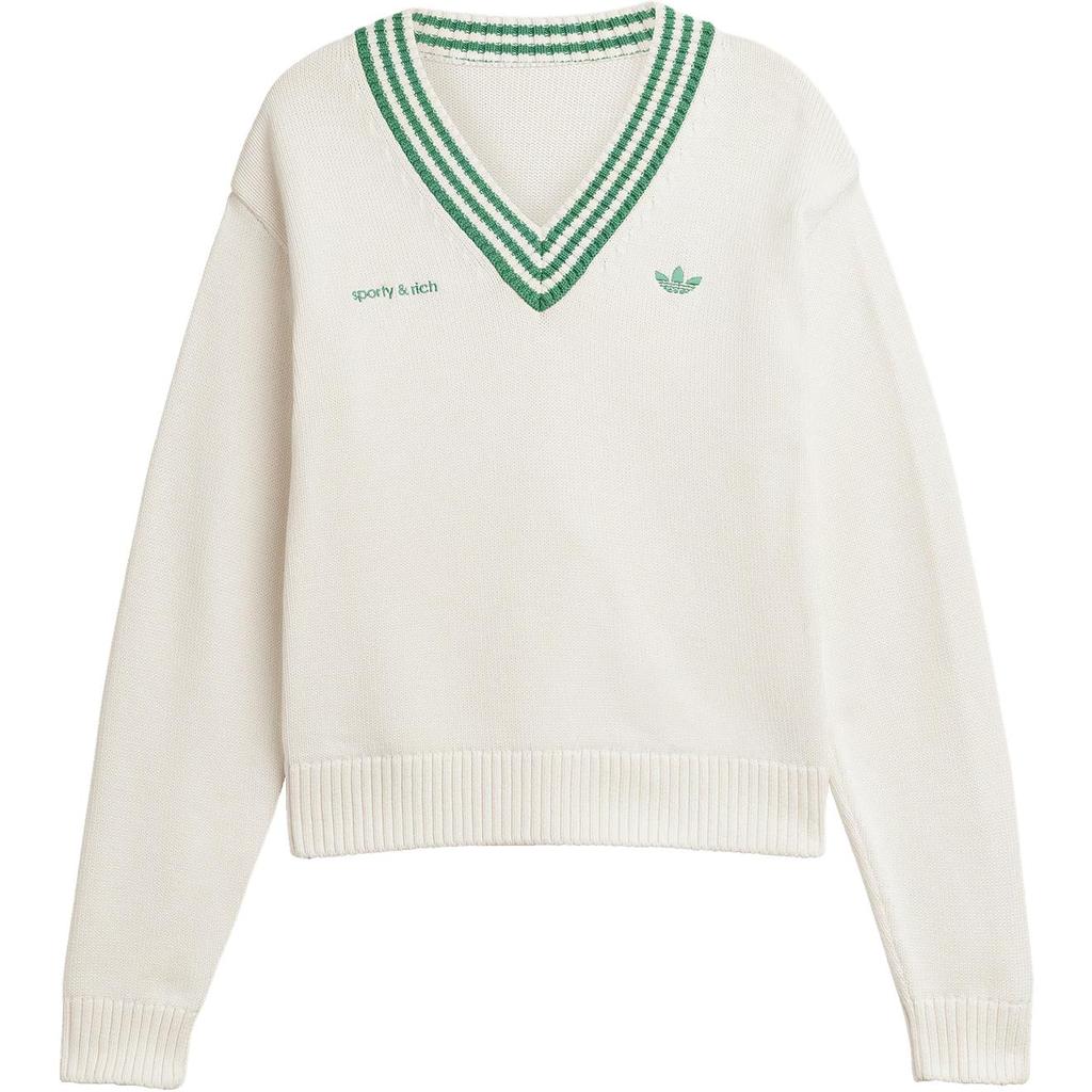Adidas X Sporty & Rich Sweater Off White Women Tops JL7195
