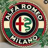 Винтажная металлическая жестяная табличка Alfa Romeo Милан Мужская комната Бар Декор стены Подарок