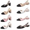 Women's Plus Size Closed-toe Sandals with Thick Medium Heels,Women's Sandal