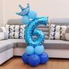 Happy Birthday Balloons Kids 1 2 3 Years Birthday Decoration Pink Blue Number Foil Ballons It's A Boy Girl Baby Shower Party MIT