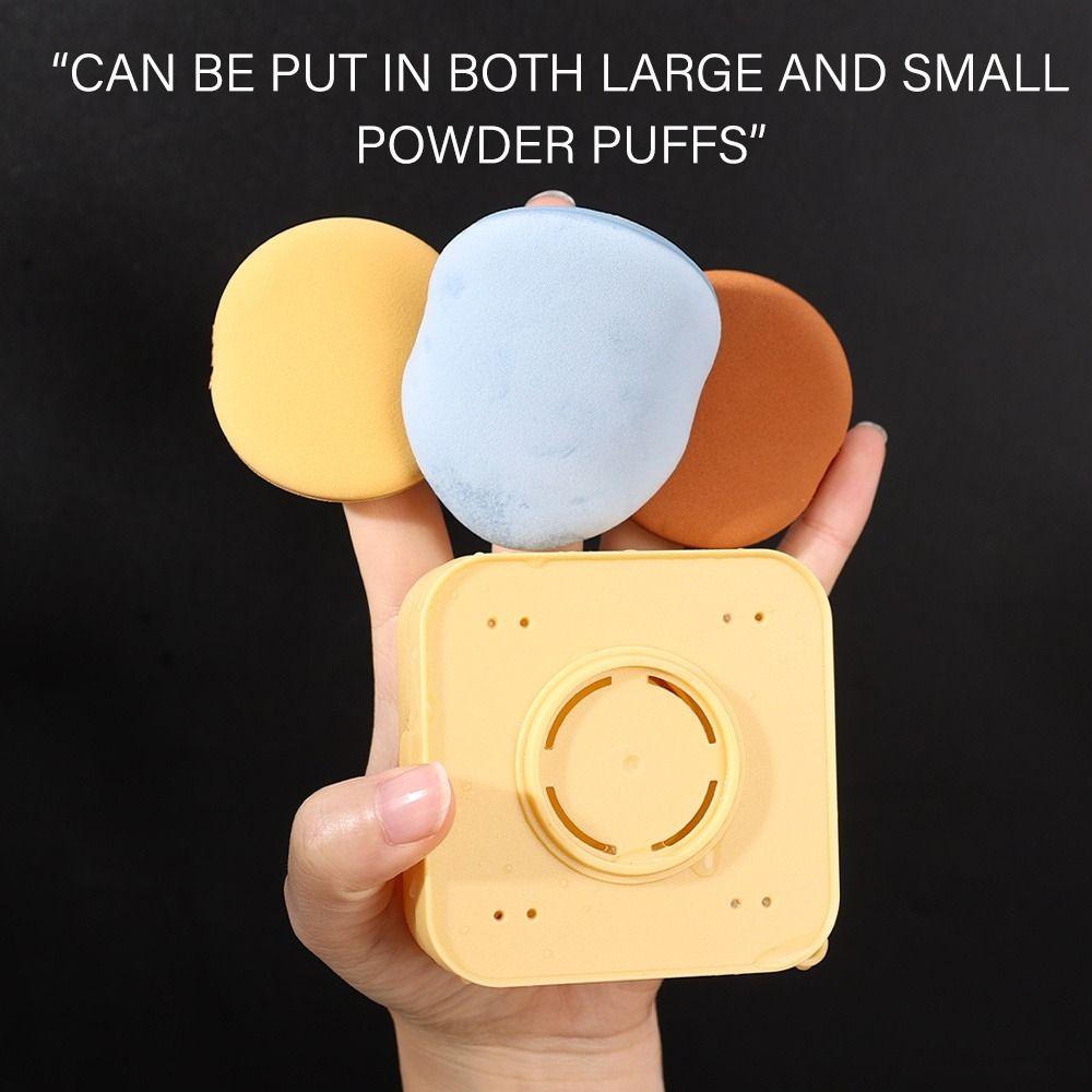 Дышащая пустая коробка Множество пор Большая коробка для пуховки Мини-коробка для хранения пуховки Путешествия