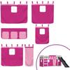 VidaXL Bunk Bed with Slide and Pink Curtains 90x200 Cm, Bed, Bed Frame, Low Bunk Bed, Bedroom Furniture 3284112