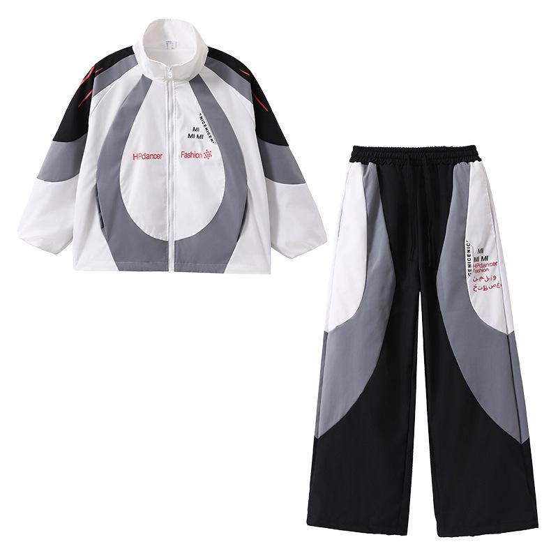 Детский Хип-Хоп Костюм для Выступлений - Спортивный Комплект Осень/Зима, Крутая Уличная Танцевальная Форма для Мальчиков и Девочек
