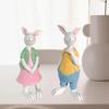 2шт. Изделия из смолы Mr. Кролик Украшение Милая Фигурка Животного Кролик Настольное Украшение Подарки Для Вечеринки