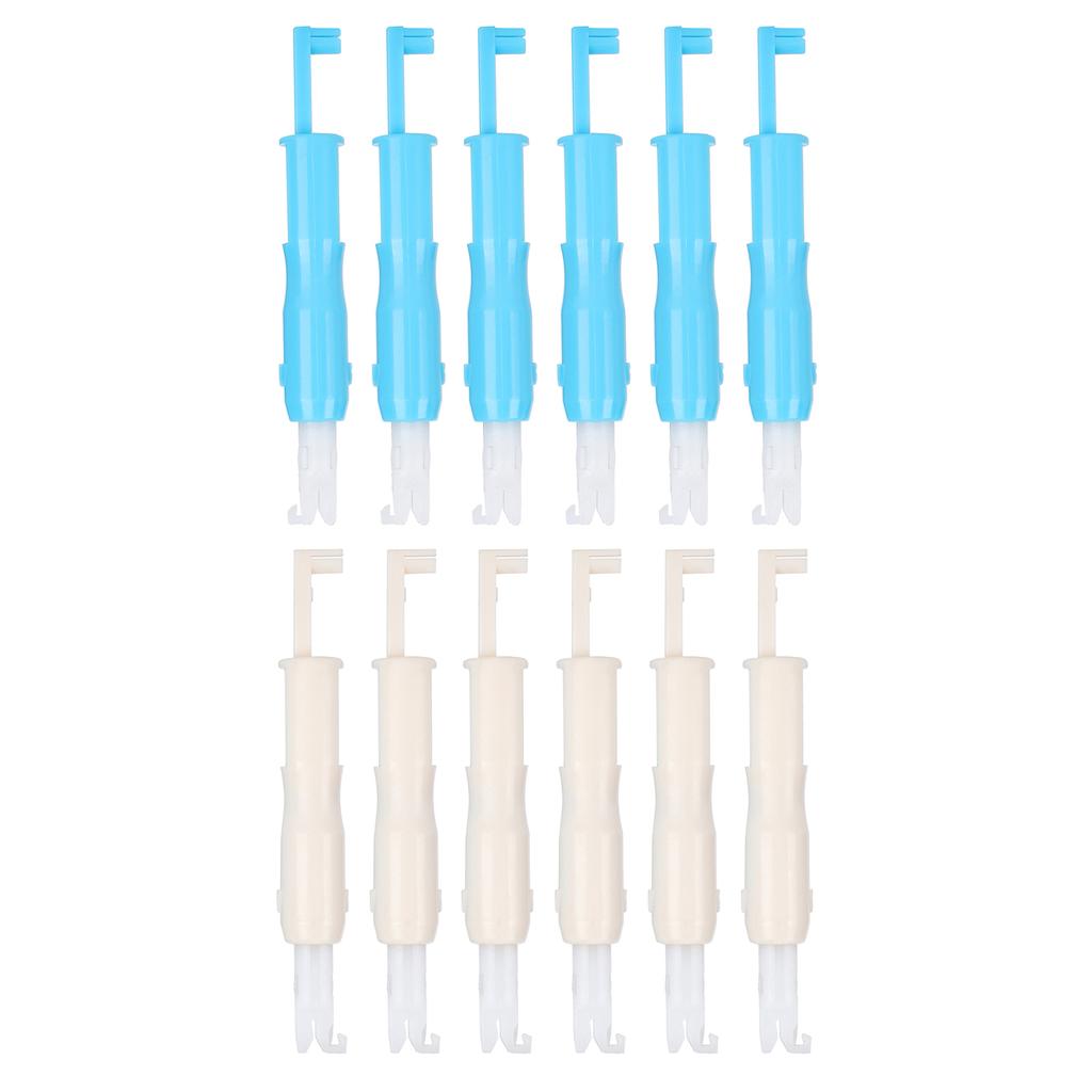 12pcs Needle Threader Plastic Automatic Inserter Threading Tool for Sewing Machine