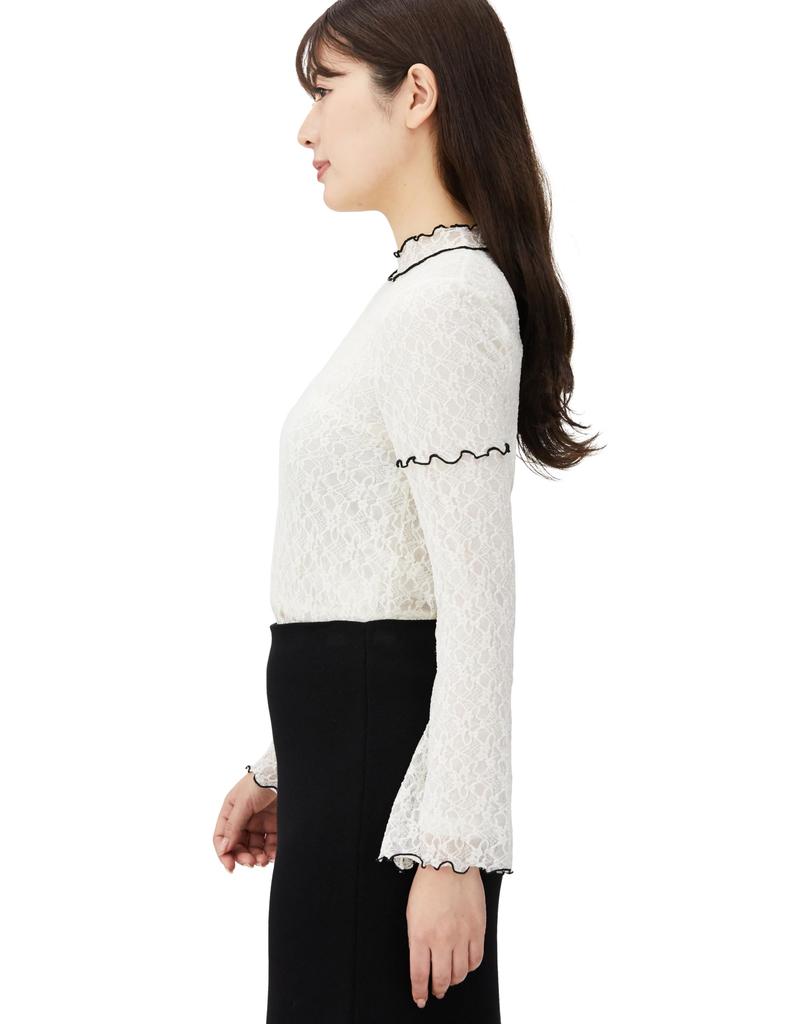 Jill by Jill Stuart Stretch Lace Mellow Cut Top