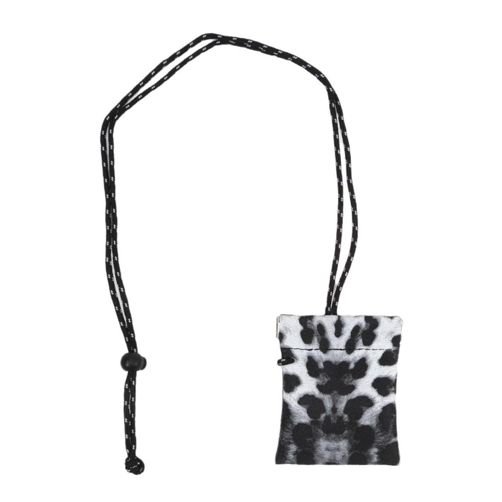 Унисекс Мини-кошелек на шею из ПУ кожи для ключей и монет, ожерелье, органайзер для наушников, уличный, для велоспорта, удобная сумка-хобо на шею для хранения