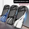 Текстура кожи высокого класса Для iPhone 17 16 15 14 13 Plus 12 mini 11 Pro Max XR Xs Max X 7 8 6S 22 20 Эллиптический стеклянный чехол для телефона