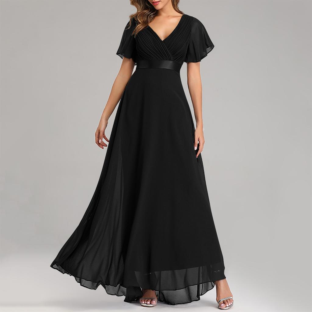 Женские платья подружки невесты с короткими рукавами, платья для матери невесты, шифоновое вечернее платье чайной длины, официальное свадебное платье