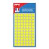 Sticker Labels - AGIPA - Round 8 Mm - Fluorescent Yellow - 385 Labels - Mixed