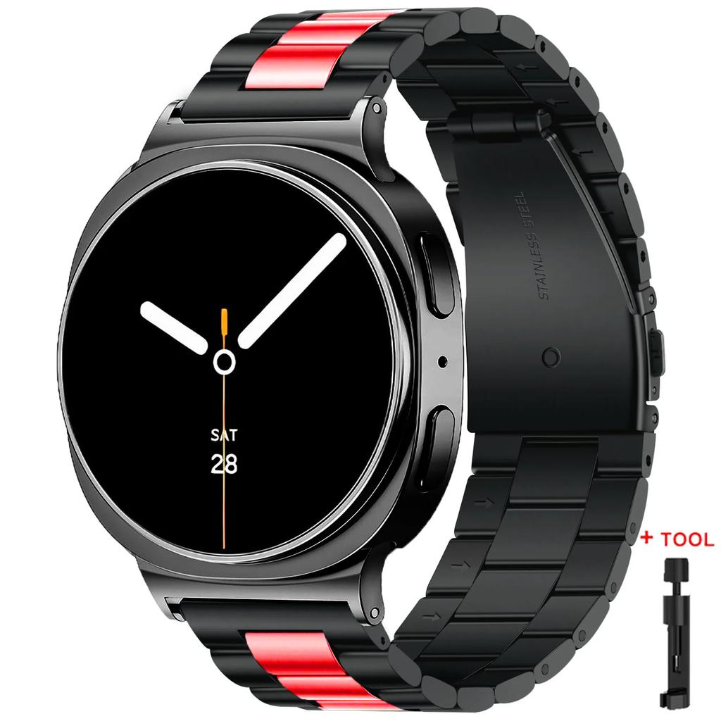 Metal Band for Samsung Galaxy Watch 8/8 Classic 40mm 44mm 46mm Stainless Steel Strap for Galaxy Watch 7 Ultra 2025 47mm Bracelet