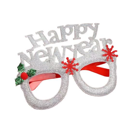 С Новым годом Аксессуар Блестящий 2026 Ободок Блестящие очки для Рождества Вечеринка в канун Нового года Принадлежности