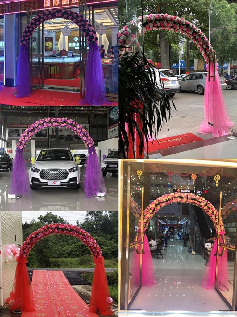 Silk Flower Arch for Weddings, Anniversaries, and Events - Decoration and Arrangement Stand