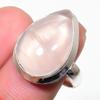 Розовый кварц Драгоценный камень 925 Стерлинговое серебро Подарок Ювелирное изделие Кольцо Размер 6.5
