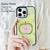 Чехол для телефона из эпоксидной смолы, совместимый и подходящий для huawei iPhone15 14 13mini/12/11promax/xsmax/xr 7/8plusSE Cartoon Green Apple