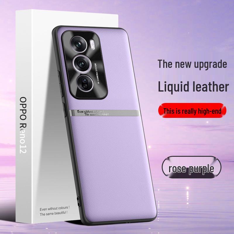 Чехол Liquid Leather Anti-Fall для мобильного телефона Oppo Reno12
