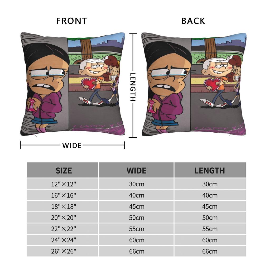 Pillow Case L-Loud Houses Family Cartoon Graphic Pillow Cover For Living Room Sofa Morden Pillowcases