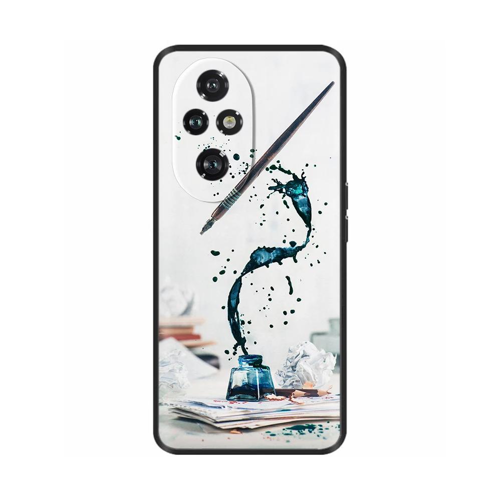Чехол для Honor 200 Pro Милый Мягкий Силикон ТПУ Чехол Funda для Honor 200 Pro honor200 Чехол для Телефона Черный Capas Для Honor 200 Lite