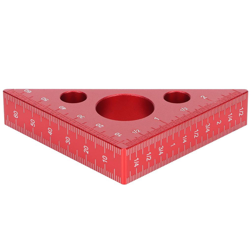 Aluminum Alloy Triangular Ruler Thicken Height Ruler DIY Woodworking Measuring Tool