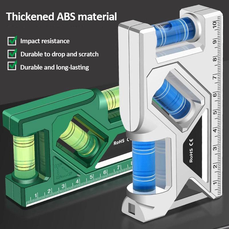 Мини-уровень Высокоточный горизонтальный вертикальный измеритель Метрическая линейка Транспортир Домашний портативный магнитный карманный уровень