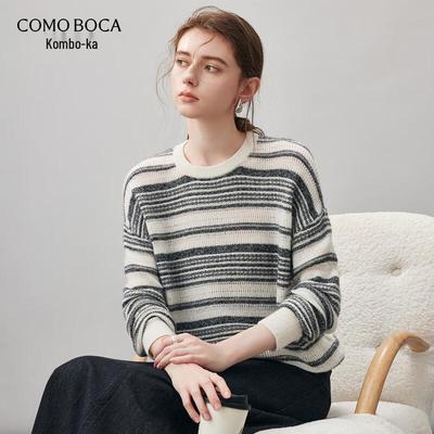 Женский свободный полосатый кашемировый свитер Commong Boca Осень/Зима 2025