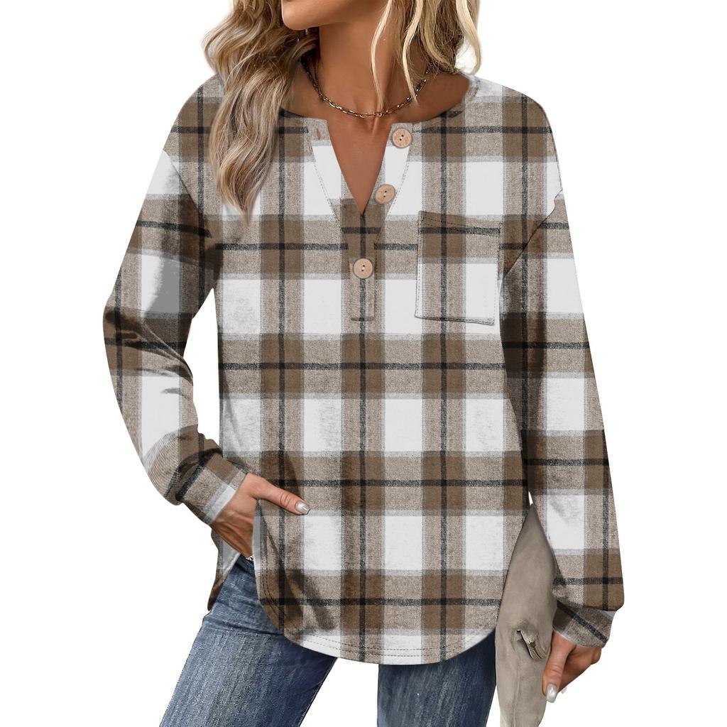 Women's Retro Printed Fashionable Long-sleeved Top