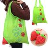 10L Organizer Bag with Handle Item Storage Lightweight Strawberry Folding Grocery Shopping Bag for Lady