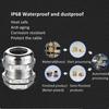 Waterproof Cable Gland IP68 Nickel Plated Brass 1/4" 3/8"1/2" 3/4" 1" 2" 3" BSPP/NPT Male Thraed For 3-6.5mm 4-8mm Cable Joint