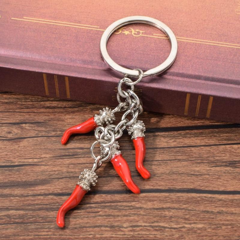 Chili Pendant Keyring Pepper Shaped Keychain Ornament Stylish Bag Embellishment