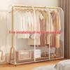 Transparent Floor-Standing Coat Rack Dust Cover for Bedrooms