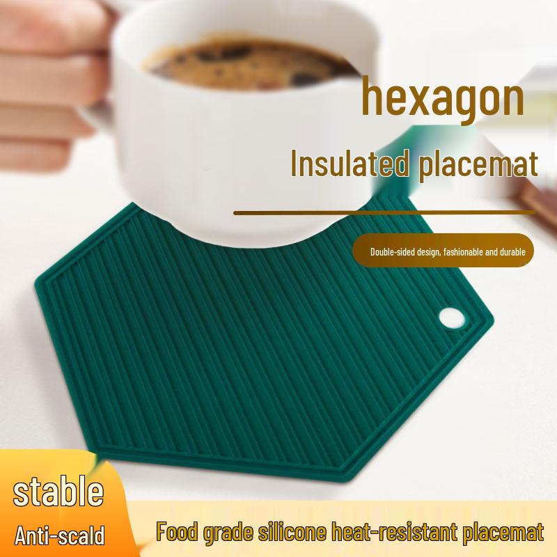 Силиконовые подставки-соты: Термостойкие, Нескользящие, Легко моющиеся, Четырехугольные Кухонные Настольные Коврики.