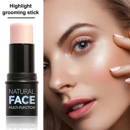 All-in-One Highlighter Blush Bronzer 3D Face Contour Makeup Stick Waterproof Long-lasting Highlighter Cream Non-greasy Face Blush Beauty Stick